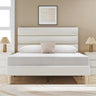 Modern Velvet Upholstered Metal Bed Frame With Headboard - DUTRIEUX - Sleep Galleria