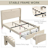 Upholstered Modern Platform Bed Frame With Storage - Sleep Galleria
