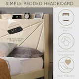 Upholstered Modern Platform Bed Frame With Storage - Sleep Galleria