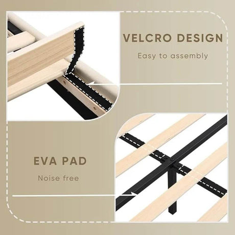 Upholstered Modern Platform Bed Frame With Storage - Sleep Galleria