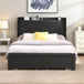 Upholstered Modern Platform Bed Frame With Storage - Sleep Galleria