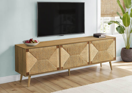 Mid Century Walnut Laminate TV Stand Console - Sleep Galleria