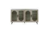 Antique Gold Wood TV Stand With Storage Cabinet - Sleep Galleria