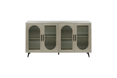 Antique Gold Wood TV Stand With Storage Cabinet - Sleep Galleria