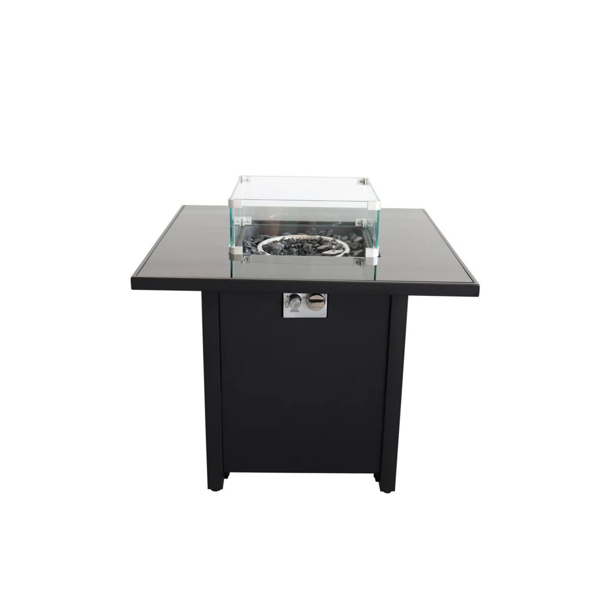 Modern Steel 40,000 BTU Black Outdoor Fire Pit