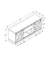Modern Farmhouse 60-Inch Grey Laminate TV Stand - Sleep Galleria