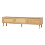 Boho Farmhouse Solid Wood TV Stand Cabinet - Sleep Galleria