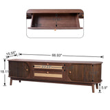 Modern Farmhouse Rattan TV Stand With Storage Cabinet - Sleep Galleria