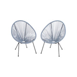 Modern Acapulco Outdoor Fabric Plastic Flexible Cord Chair