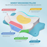 New Odorless Orthopedic Ergonomic Pillow Memory Foam Breathable Inner Cover Relaxing Cervical Slow Rebound