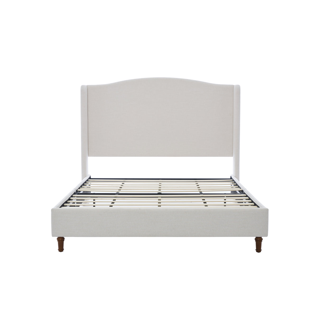 Queen Minimalist Upholstered Wingback Chenille Bed Frame