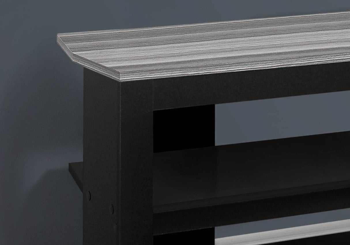 Contemporary 42-Inch Black Grey Particle Board TV Stand - Sleep Galleria