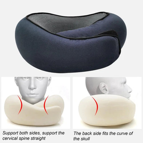 Neck Travel Pillow Memory Foam Neck Pillow Comfort Compact Ergonomic for Travel