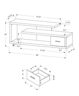 Art-Deco 60-Inch Black Grey Particle Board TV Stand - Sleep Galleria