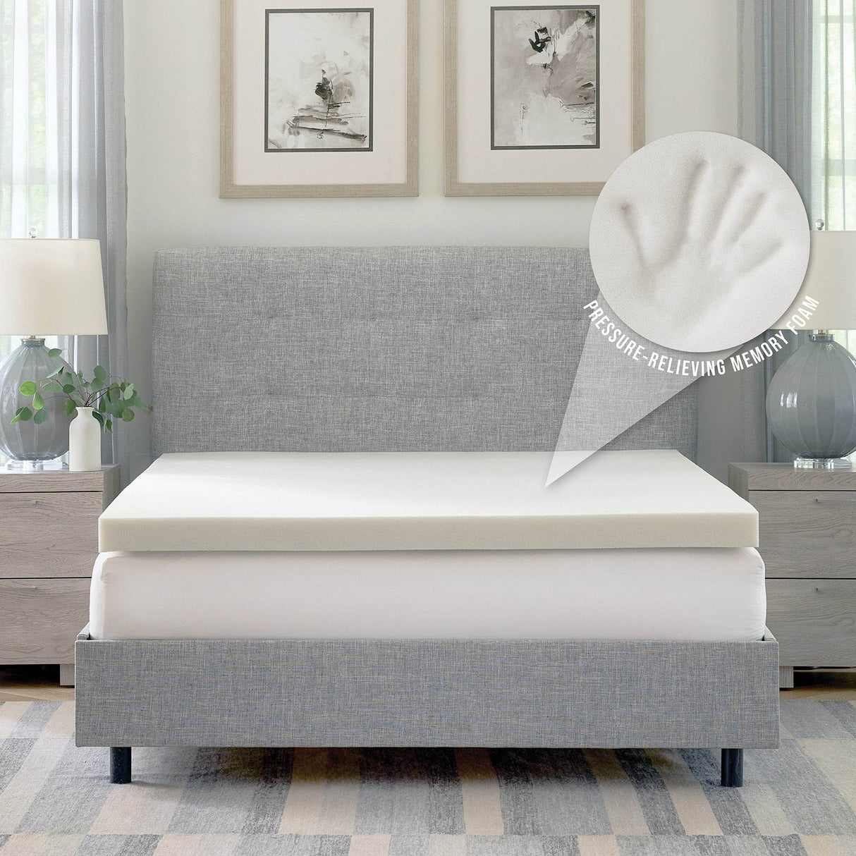 3-Inch Responsive Memory Foam Mattress Topper California King - Sleep Galleria