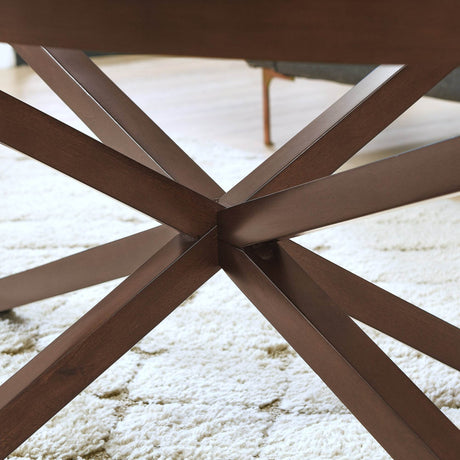 Modern Round Tempered Glass Top Coffee Table - Sleep Galleria