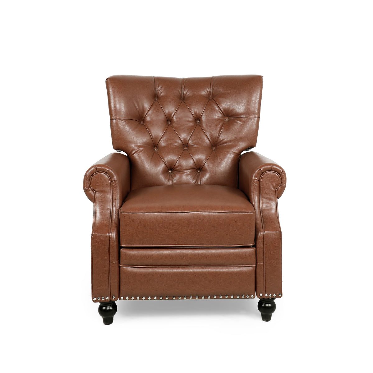 Contemporary Push-Back PU Leather Tufted Recliner Chair