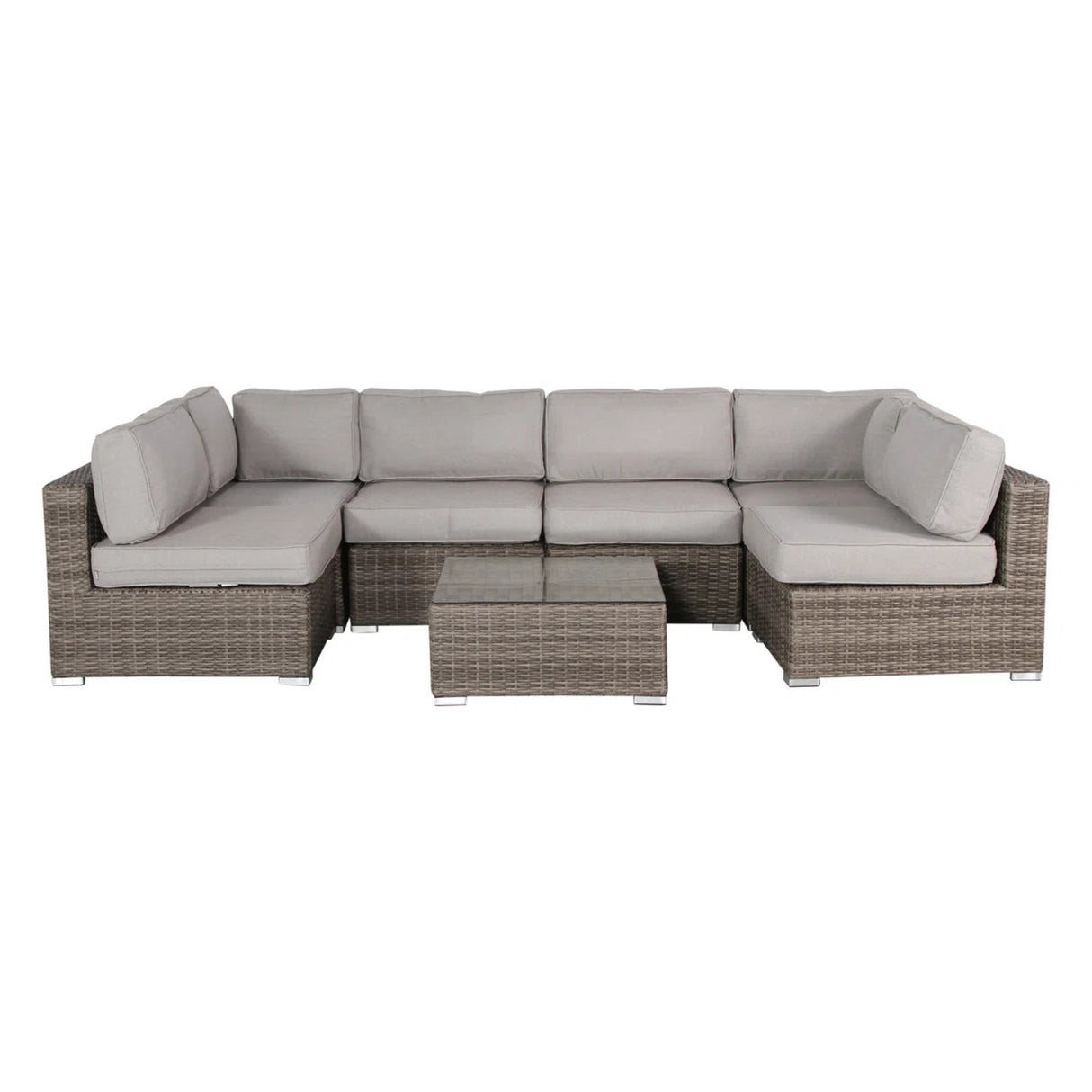 7-Piece Weather-Resistant Wicker Outdoor Patio Sofa Set