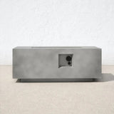 Modern Concrete Propane Gas Outdoor Fire Pit Table 20x42 Inch