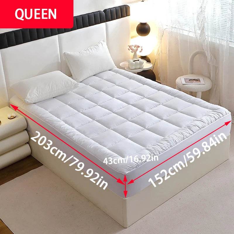 360gsm Quilted Thin Mattress Pad with Bed Skirt Protector Cover - easYum - Sleep Galleria