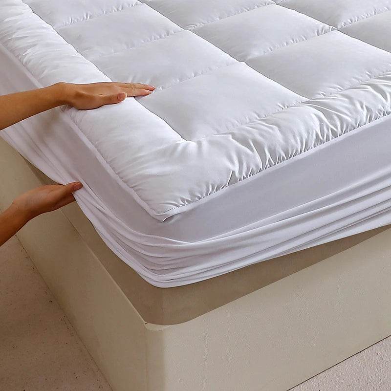 360gsm Quilted Thin Mattress Pad with Bed Skirt Protector Cover - easYum - Sleep Galleria
