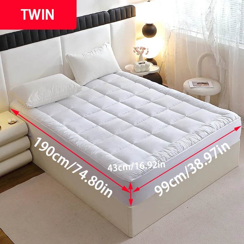 360gsm Quilted Thin Mattress Pad with Bed Skirt Protector Cover - easYum - Sleep Galleria