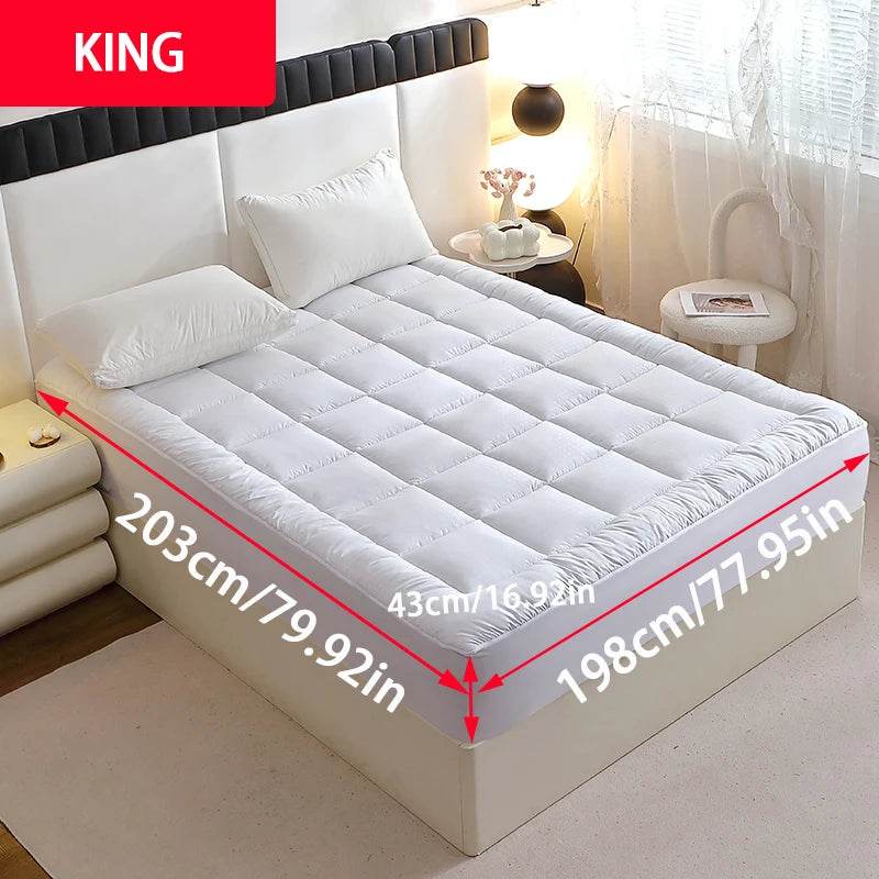 360gsm Quilted Thin Mattress Pad with Bed Skirt Protector Cover - easYum - Sleep Galleria