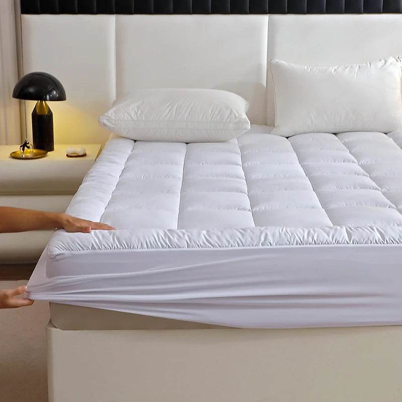 360gsm Quilted Thin Mattress Pad with Bed Skirt Protector Cover - easYum - Sleep Galleria