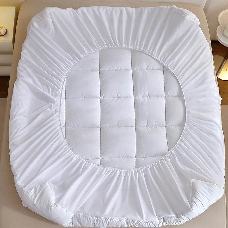 360gsm Quilted Thin Mattress Pad with Bed Skirt Protector Cover - easYum - Sleep Galleria