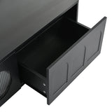 Smart LED Bluetooth Black Particle Board TV Stand - Sleep Galleria