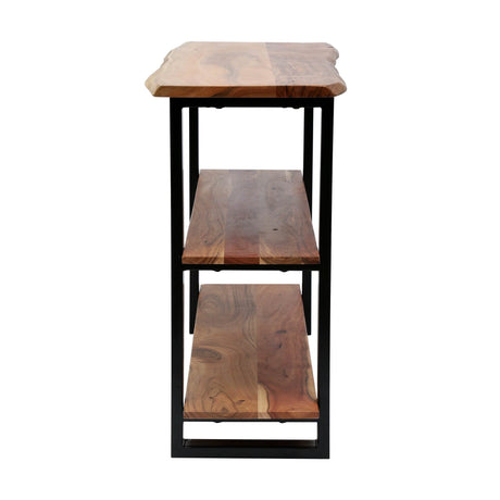 Handcrafted Modern Industrial MDF Metal Media Console Table - Sleep Galleria