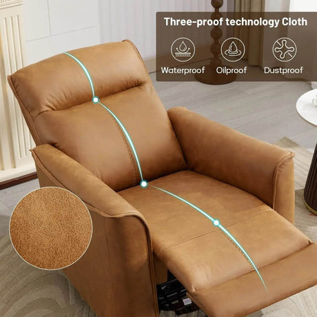 Manual Swivel Recliner Chair with Padded Support - EBELLO - Sleep Galleria