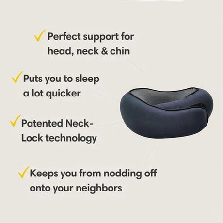 Neck Travel Pillow Memory Foam Neck Pillow Comfort Compact Ergonomic for Travel