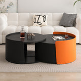 Modern Round Nesting Coffee Table With Storage