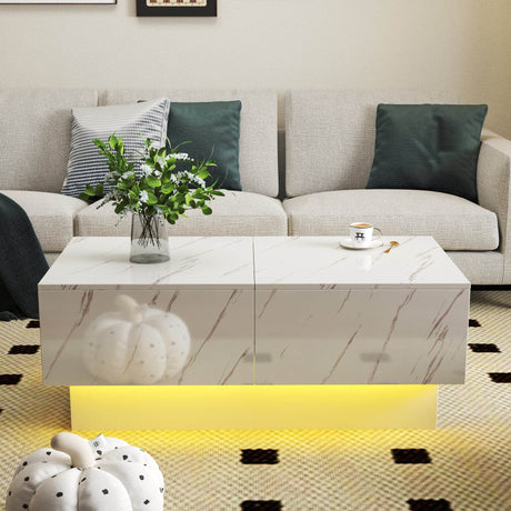 Extendable Sliding Top Coffee Table With Hidden Storage - Sleep Galleria