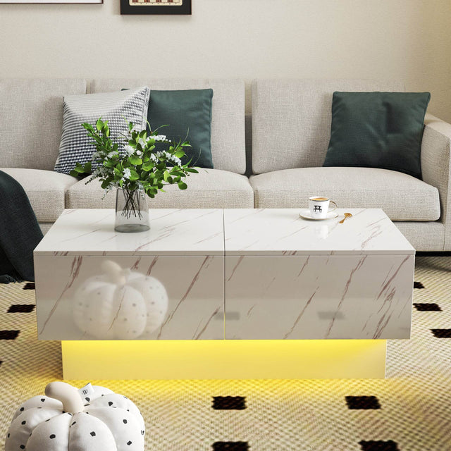 Extendable Sliding Top Coffee Table With Hidden Storage - Sleep Galleria
