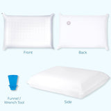 Water Pillow Memory Foam Re-Invented with Waterbase Technology - Clinically Proven to Reduce Neck Pain & Improve Sleep Quality. (Single Pack)