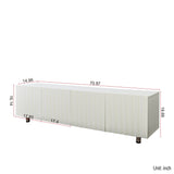 Modern White TV Stand With Storage Drawers - Sleep Galleria