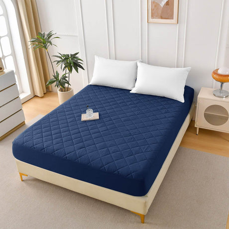 Waterproof Quilted Cotton Fitted Sheet Full Size - Sleep Galleria