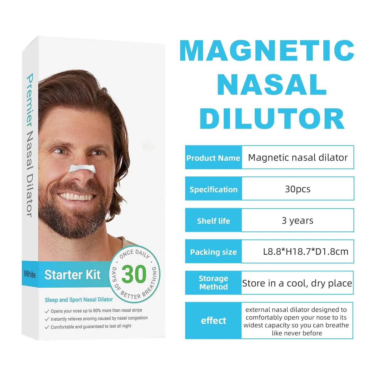 Anti-Snoring Magnetic Nose Clip Sleep Aid - Sleep Galleria