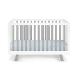 Convertible Solid Wood White Island 3-in-1 Crib