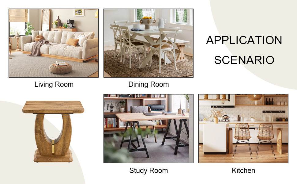 Modern Minimalist Wood Grain MDF Square Coffee Table - Sleep Galleria