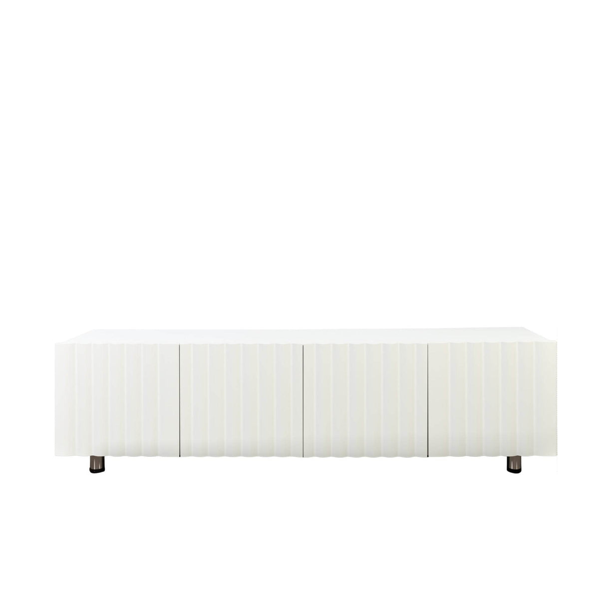 Modern White TV Stand With Storage Drawers - Sleep Galleria