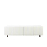 Modern White TV Stand With Storage Drawers - Sleep Galleria