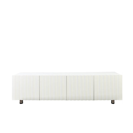 Modern White TV Stand With Storage Drawers - Sleep Galleria