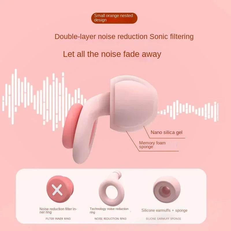 Pair Of Soft Silicone Noise Reduction Sleep Earplugs - EOENKK - Sleep Galleria