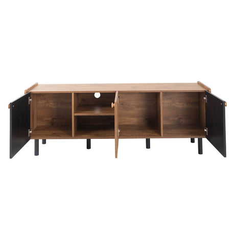 Mid Century Modern TV Stand With Storage Cabinets - Sleep Galleria