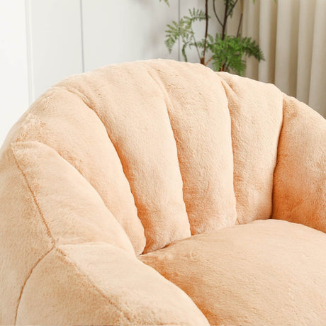 High - Density Foam Faux Fur Beanbag Chair - Calmora - Sleep Galleria