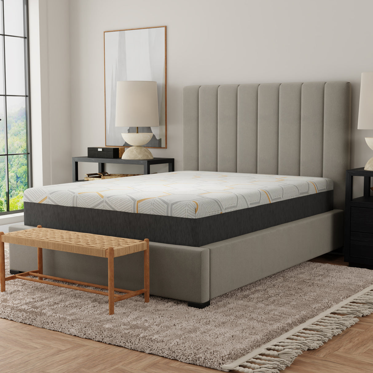 Medium 12-Inch Copper Gel Cooling Memory Foam Queen Mattress