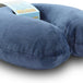 Travel Neck Pillow Memory Foam Airplane Travel Accessories Essentials Comfortable Washable Cover Plane Neck Support Pillow for Neck Pain Relief Sleeping Blue